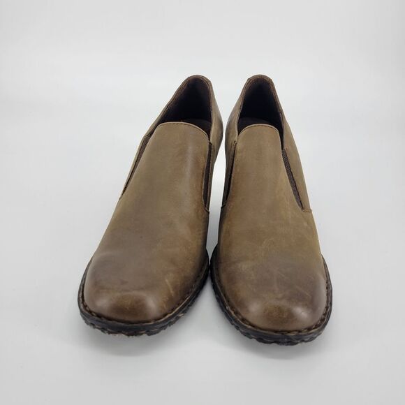 Born mules clogs brown tan leather heel 9 womens shoetie - Picture 7 of 11